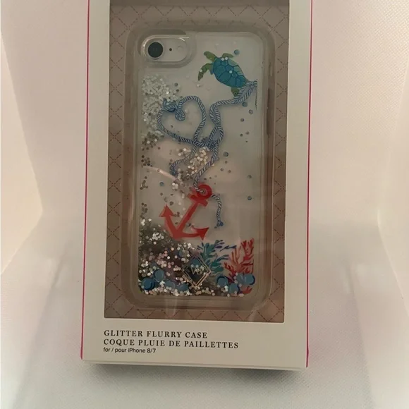 Vera Bradley Glitter Flurry Case – Anchor & Coral Design for iPhone 7/8 – NWT - Picture 2 of 6
